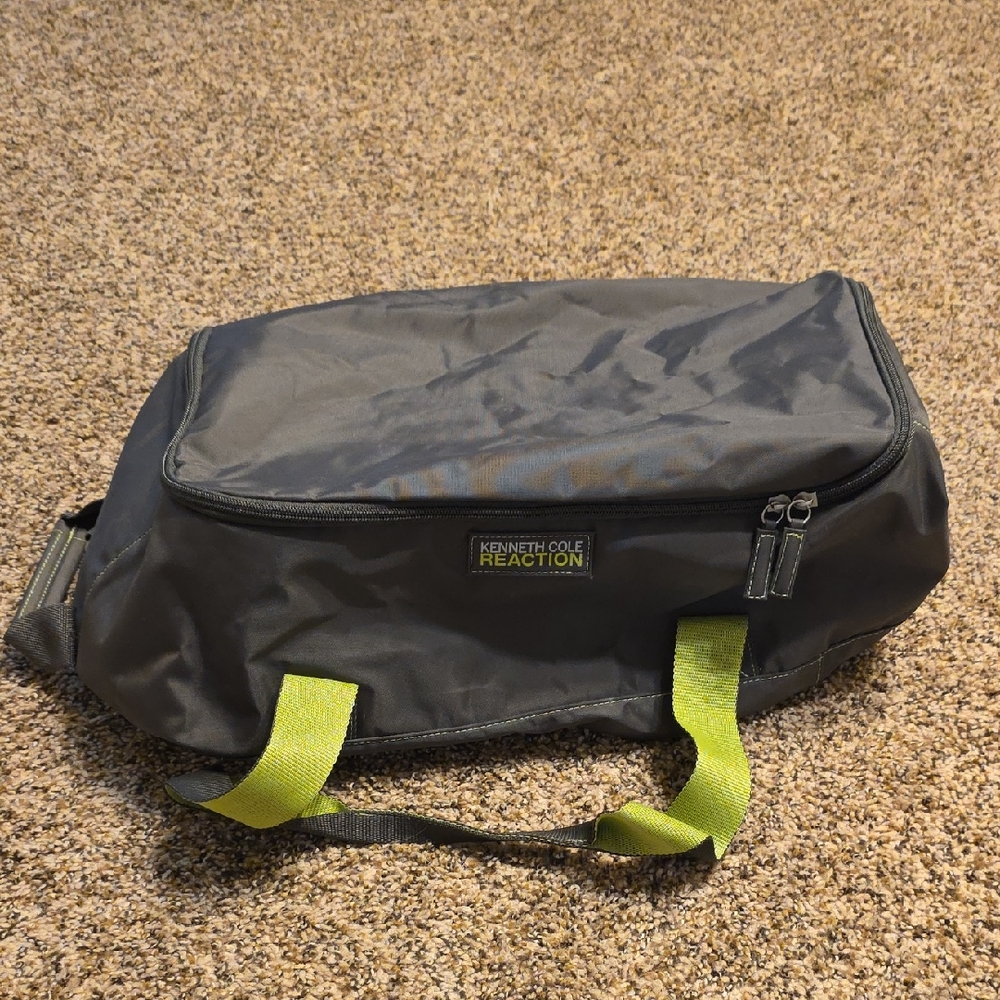 Kenneth Cole Reaction Black Duffel Bag with Green Accents